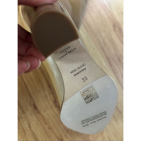 FRAME X Tamara Mellon Boots brown/tan high knee soft leather New no box size 8.5 - Picture 4 of 10